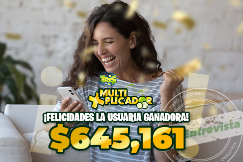 Usuaria gana con Tris Multiplicador un premio de $645,161