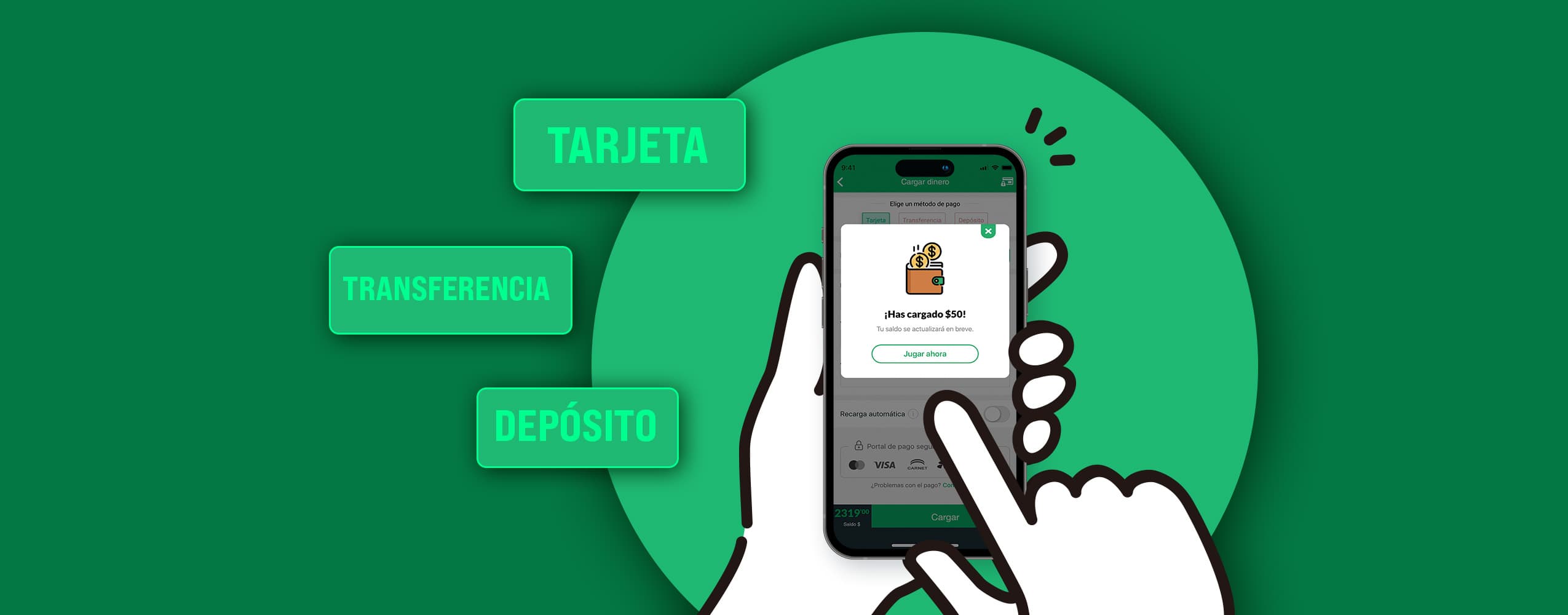 Recorrido a través de los Métodos de carga en TuLotero