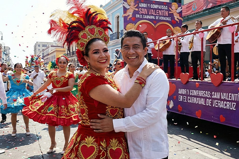 Amor y comparsas: ¡Vive San Valentín en el Carnaval de Veracruz con Melate!